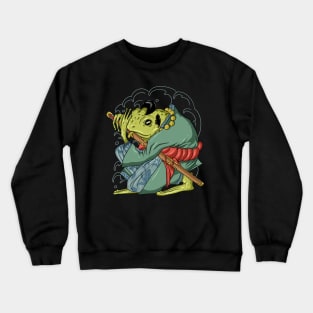 Samurai frog Crewneck Sweatshirt